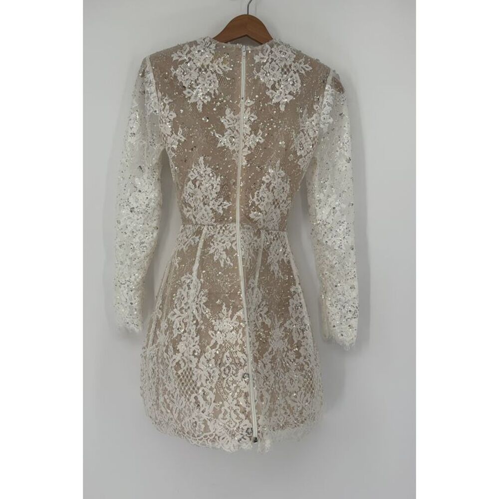 Bronx and Banco Long Sleeve Mini Dress in White - Picture 3 of 6
